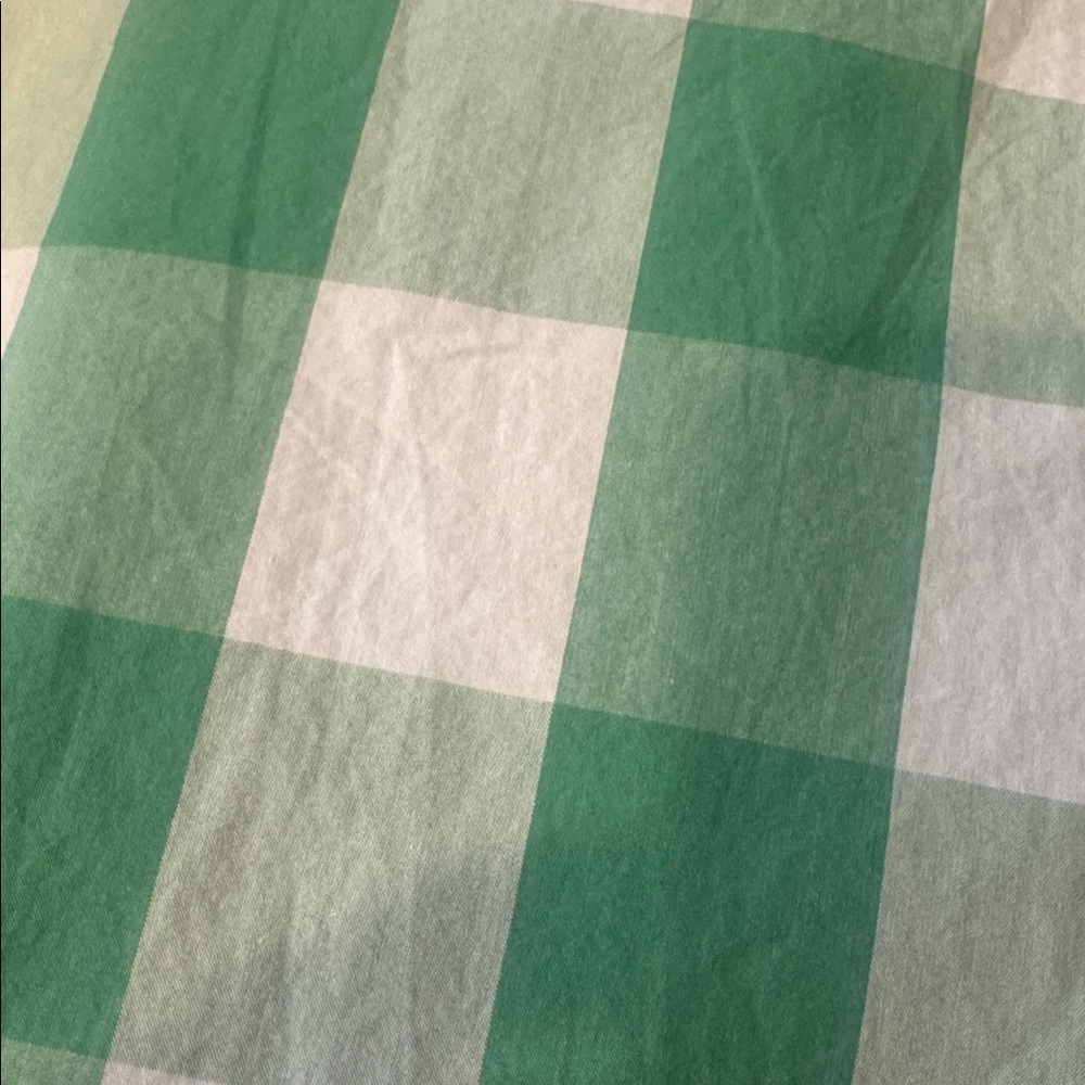 J Crew Women’s Karina Gingham Green and White Checkered Midi Dress Size 4 - Picture 8 of 8